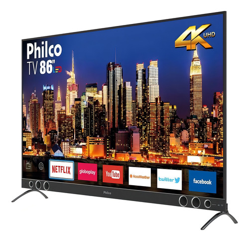 Smart TV de 86" Philco PTV86P50SNSG com tela LED 4K