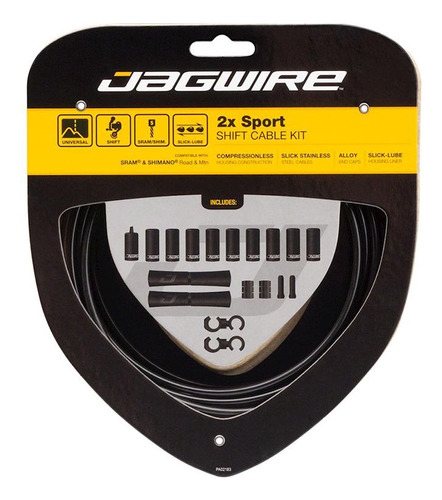 Kit Fundas Y Guayas De Cambios Para Ruta Sport 2x Jagwire