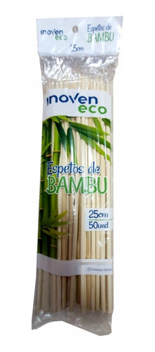 Palito De Bambu Tratado Espeto P/ Churrasco 25cm - 5000 Und