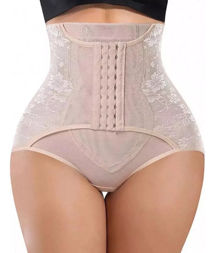 Faja Modeladora Reductora Enteriza Importada Con Ballenas Beige Xl