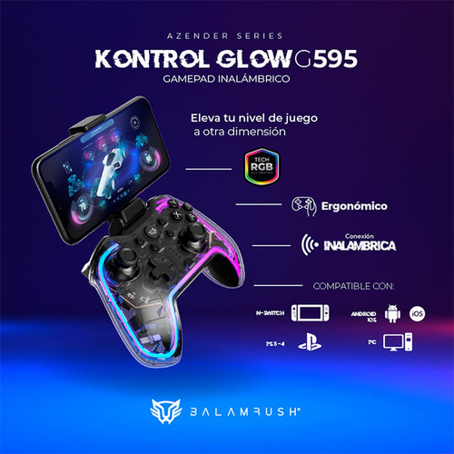 Gamepad Balam Rush Control Bt 5.0 Android Pc Switch Ps4 G595