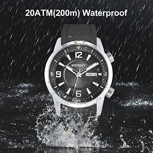 Berny Reloj De Buceo Para Hombre Reloj De Pulsera Mecánico A