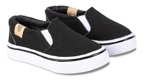 Panchas Para Bebes Negro Lona Talles Del 17 Al 26