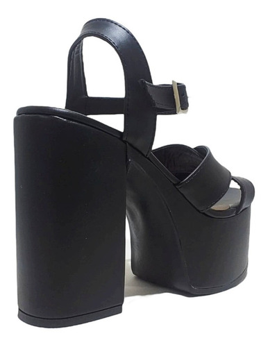 Imagen 3 de 5 de Sandalias Sami Simil Cuero Black