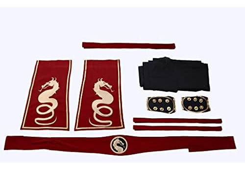 Woshow Mortal Kombat Liu Kang Fantasia Masculino Liu Kang T