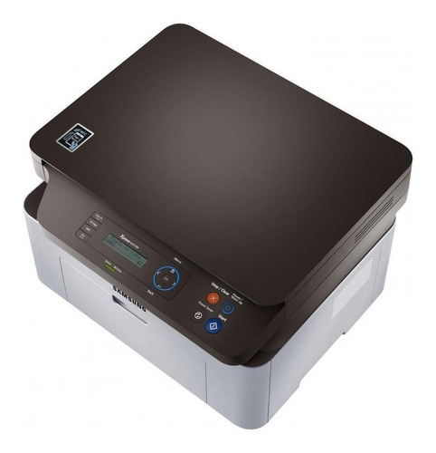 Impressora multifuncional Samsung Xpress SL-M2070W com Wi-Fi 110V branca e preta