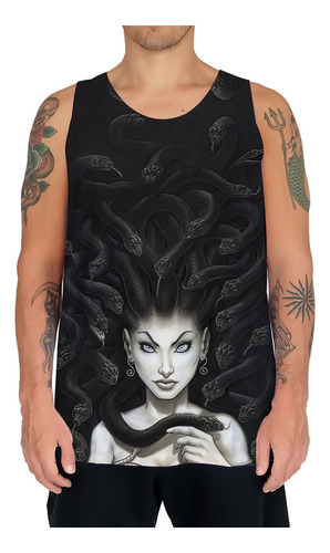 Camiseta Regata Medusa Mitologia Grega Cobra 4