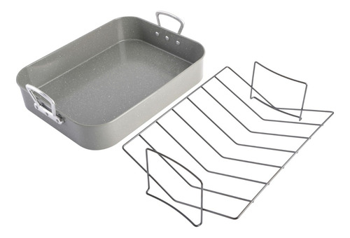 Fuente C/ Mango-rejilla Para Asar Acero Carbono Gibson Home