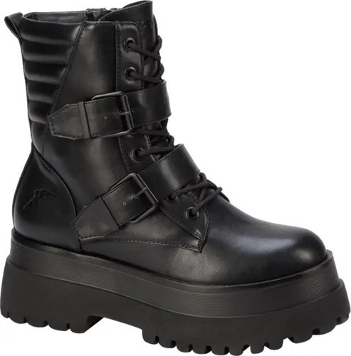 Bota Militar Rudas De Plataforma De Calidad Mujer 7cm