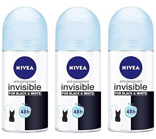 (paquete De 3 Botellas) Nivea Invisible Para Rollo De Black 