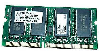 Nec Laptop 64mb Sync100mhz Memory Hym76v8m655hgt6-s Cck