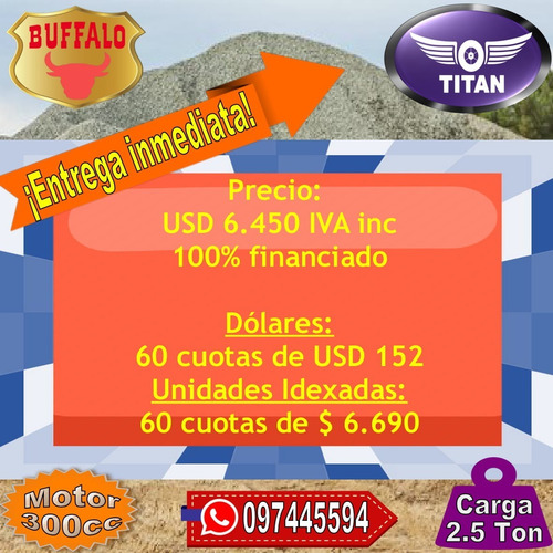 Triciclo Volcadora Granelera Titan Buffalo 0 Km