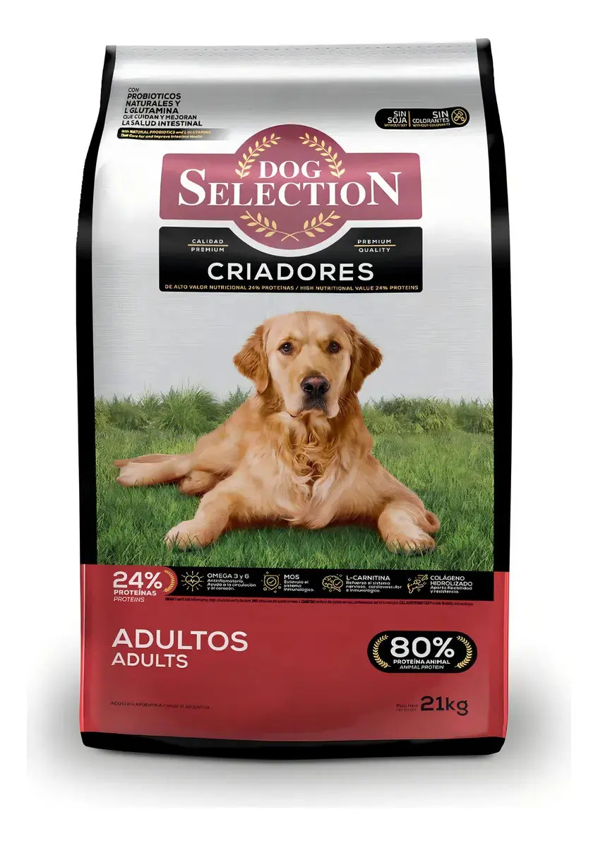 Dog Selection Petfood Saladillo Criadores alimento para perro adulto de raza mediana y grande sabor carne en bolsa de 21kg