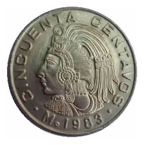 Moneda De 50 Centavos De 1983 Cuahutemoc