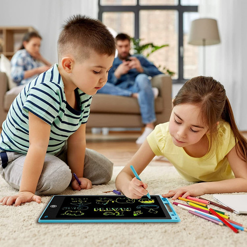 Tableta De Dibujo 30 Cm Borrable Educativa Para Niños Azul