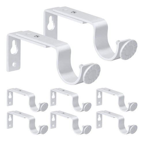 Para - 8pcs Soporte Cortinero Para Pared Ajustable Gancho