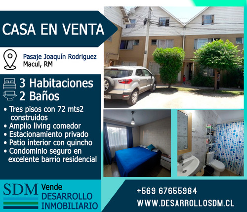 Venta Casa Condominio Cerrado Macul