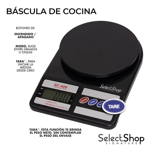 Balanza Digital De Cocina 5 Kilos Electronica Para Alimentos