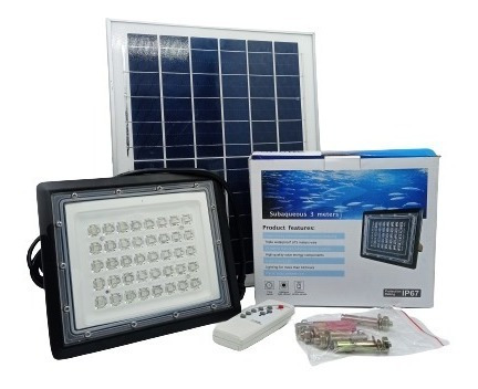 Reflector Panel Solar 50w Led Recargable Centrado Jn50w