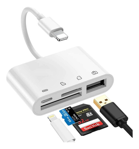 Adaptador Convertidor Camara Otg iPhone iPad Lightning Sd