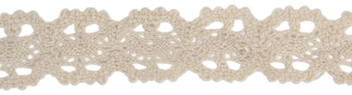 Fita De Renda Bordada, Algodão, Bege, Rede De 3 Cm De Largur