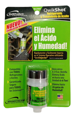 Removedor De Acido Y Humedad Qwikshot Ql2501 Qwikproducts