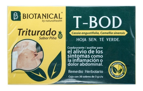 Imagen 3 de 3 de T-bod (sabor Piña) (30 Sobres) Naturalhealth