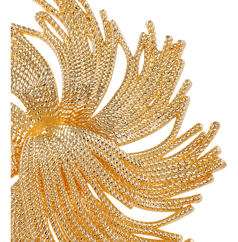 2 Exquisito Broche Floral Con Acabado Dorado Para 2 Piezas