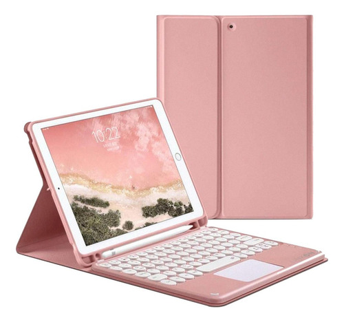 Carcasa Funda Teclado Para iPad Tablet Linkon 10.2 10.9 +pad Color 10.9" Pink
