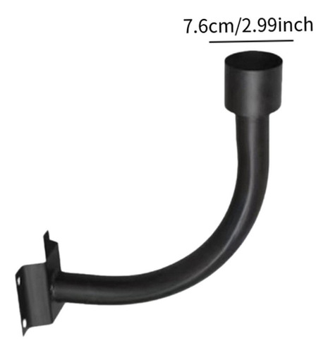 Brazo De Montaje De Extensión De Farola Solar, Curva Negra