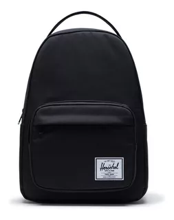 Mochila Herschel Miller Black Color Negro Diseño De La Tela Liso