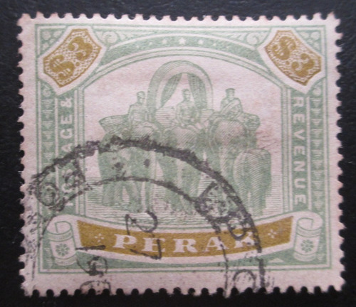 D1686 - Perak (malasia)- Fauna Elefante Yvert Nº 30 De 1899 