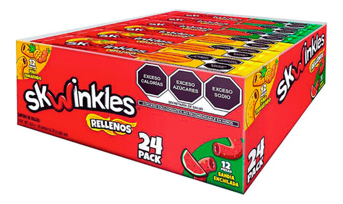 Skwinkles Rellenos De Tamarindo 12 Piña Y 12 Sandia 24 Pack