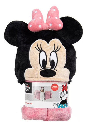 Manta Con Capucha 3d 75x150cms Minnie Disney