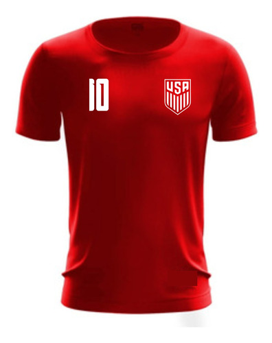 Camiseta Estados Unidos Eeuu Usa Roja Gratis Nombre Y Nro 