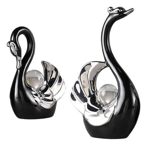Figuras De Cisne, Escultura, Regalo De Negro