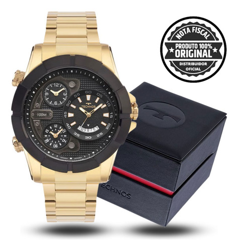 Relógio Technos Masculino Analógico Legacy Dourado Original