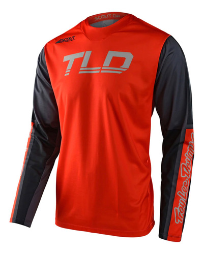 Polera Moto Scout Gp Recon Naranjo / Gris Troy Lee Designs