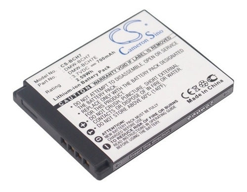 Batería Cs-bch7 P/ Lumix Dmc-fp1 690mah 3.7v