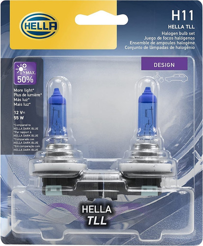 Focos H11 Tipo Xenon Hella Luz Blanca Premium 50%+ Luz