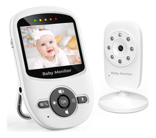 Babá Eletrônica Baby Monitor Câmera 2.4ghz Tela 2.4 Pol. Cor Branco