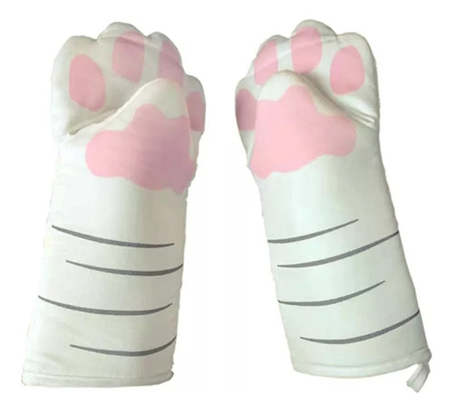 1 Par De Guantes De Cocina Con Forma De Pata De Gato