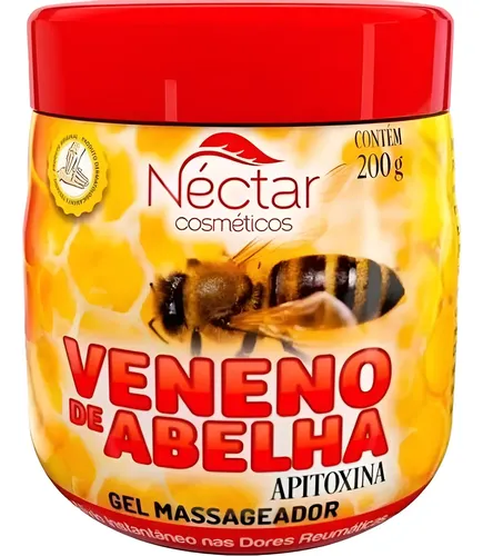 Kit 3 Gel Massageador Nectar Cosmeticos Veneno De Abelha 200