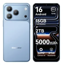 Celulares Blackview celulares Wave LIET 17pro Celular Android 16 +DokeOS 5.0 RAM16GB Cámara 32MP Dual SIM 4G 5000mAh IP54 Smartphone Pantalla 6.56 Pulgadas Expansión 2TB