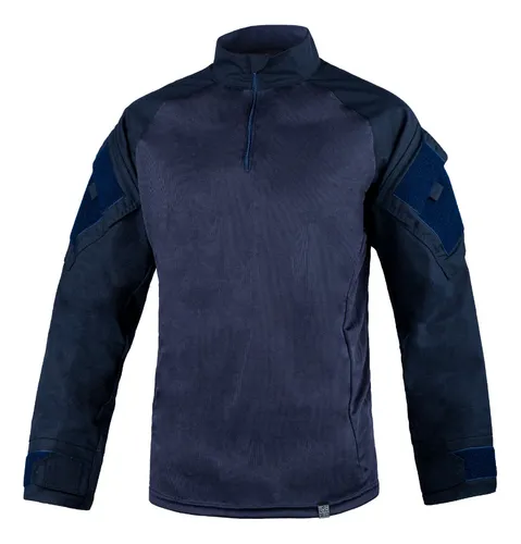 Camisa Combat T-shirt Militar Gcm Use Tático Azul Noturno