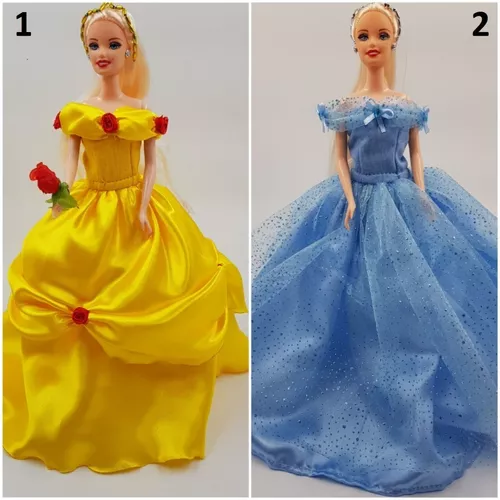 roupinha roupa fantasia para boneca barbie- kit com 2 peças