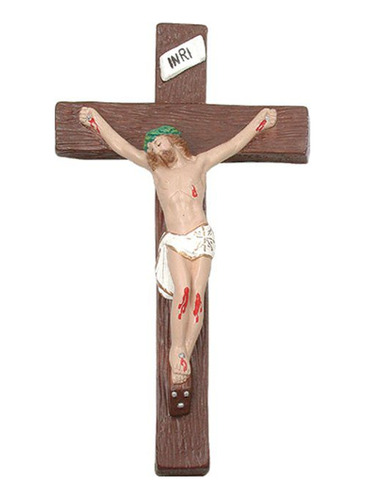 Figura Imagen Crucifijo De Yeso De 20cm
