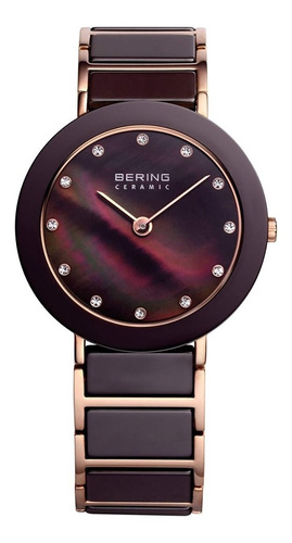 Reloj Mujer Café Bering Swarovsky 11435-765 100% Original 