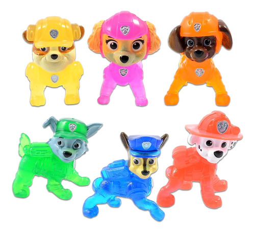 Paw Patrol 6 Figuras Muñecos Torta Chase Zuma Rocky Skye Mar