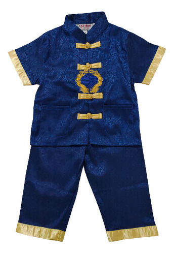 Conjunto Oriental Infantil Cetim Azul